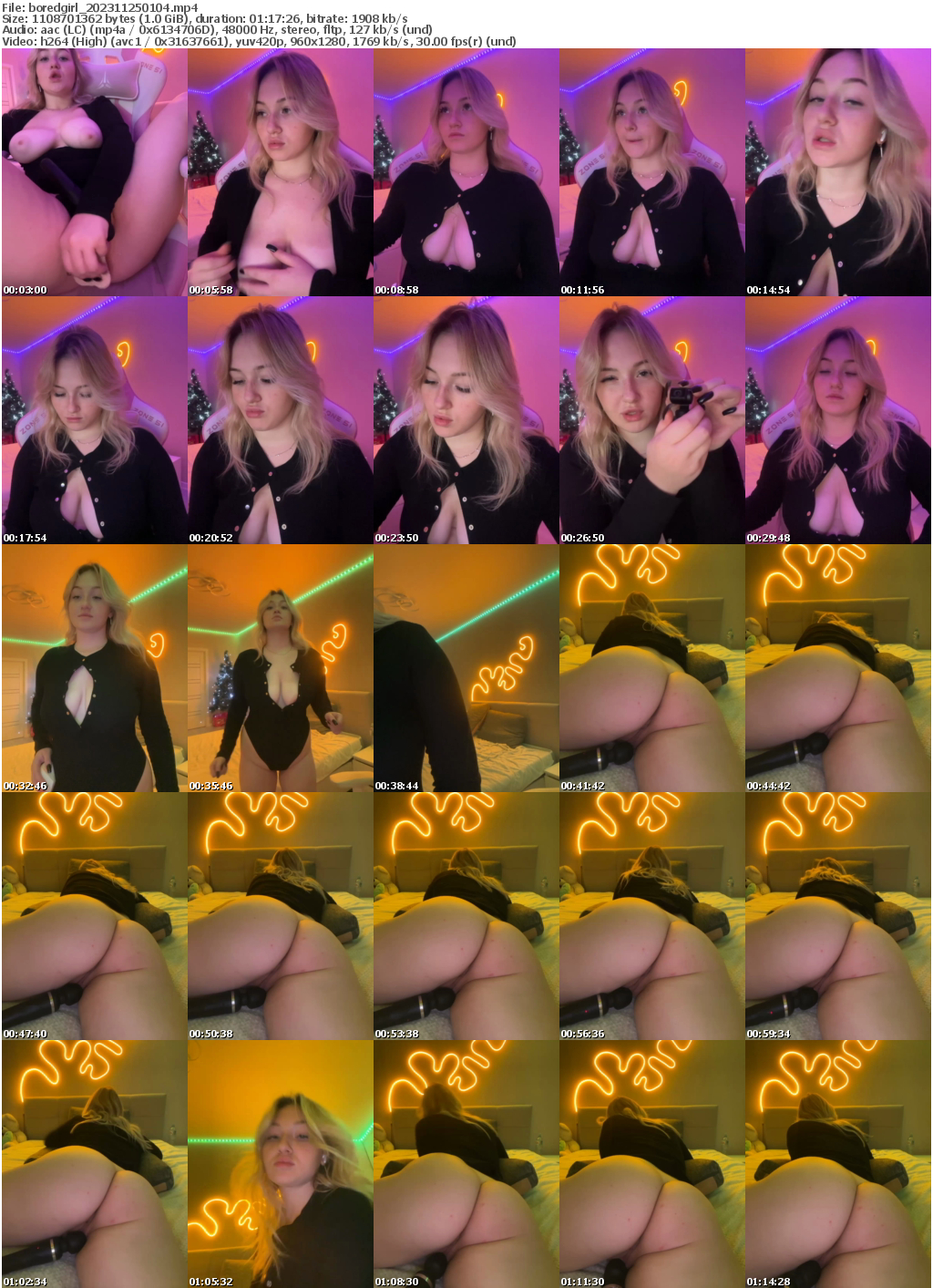 Preview thumb from boredgirl on 2023-11-25 @ bongacams