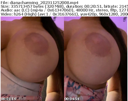 Preview thumb from dianacharming on 2023-11-25 @ bongacams