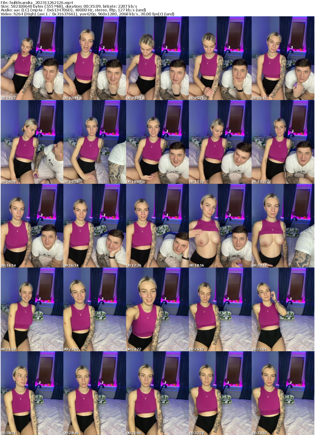 Preview thumb from hulklisandra on 2023-11-26 @ bongacams