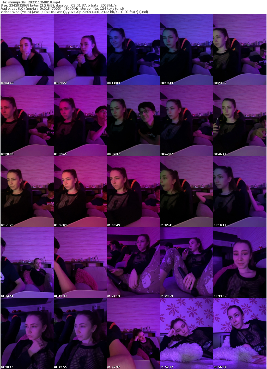 Preview thumb from shrimprolls on 2023-11-26 @ bongacams