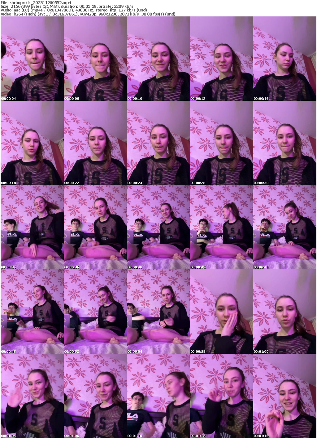 Preview thumb from shrimprolls on 2023-11-26 @ bongacams