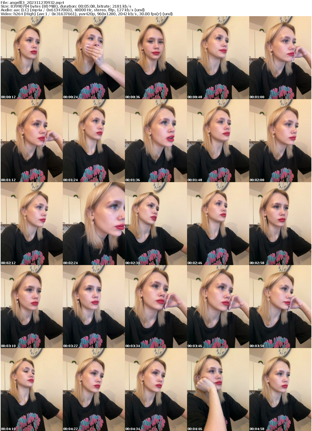 Preview thumb from angelll3 on 2023-11-27 @ bongacams