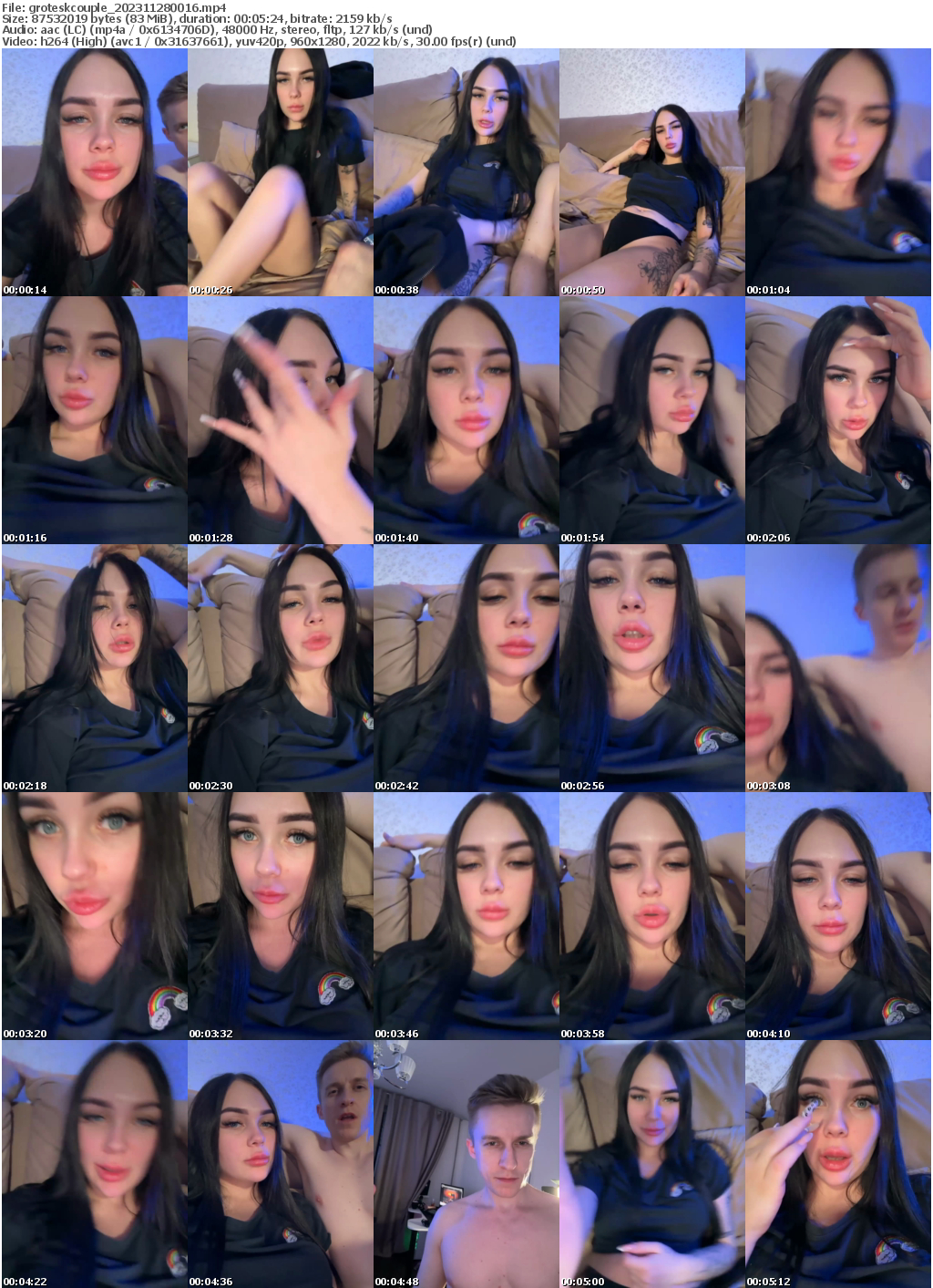 Preview thumb from groteskcouple on 2023-11-28 @ bongacams