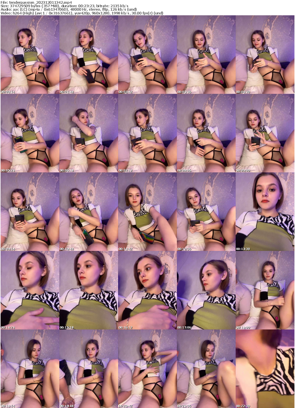 Preview thumb from tenderpassion on 2023-12-01 @ bongacams