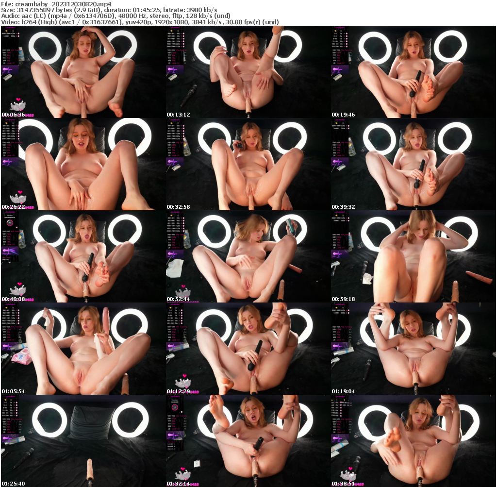 Preview thumb from creambaby on 2023-12-03 @ bongacams