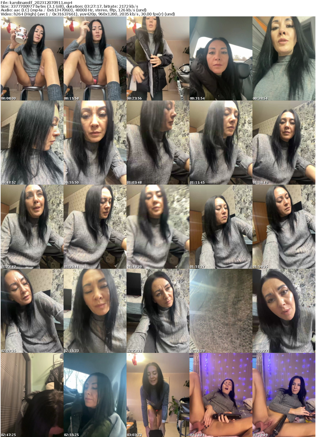 Preview thumb from karolinamilf on 2023-12-07 @ bongacams