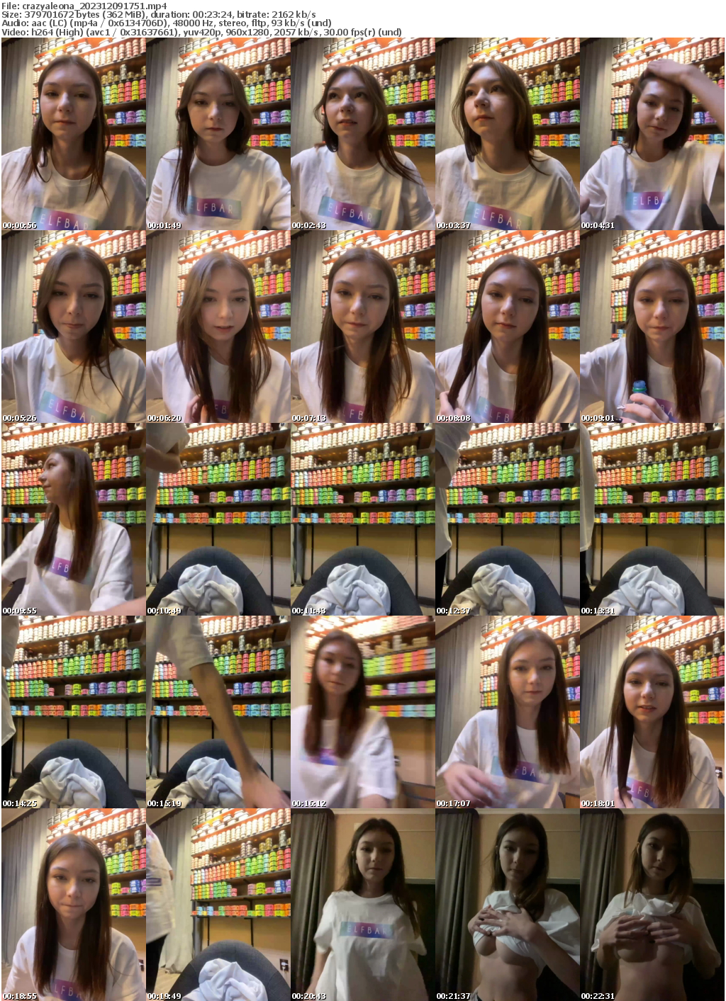 Preview thumb from crazyaleona on 2023-12-09 @ bongacams