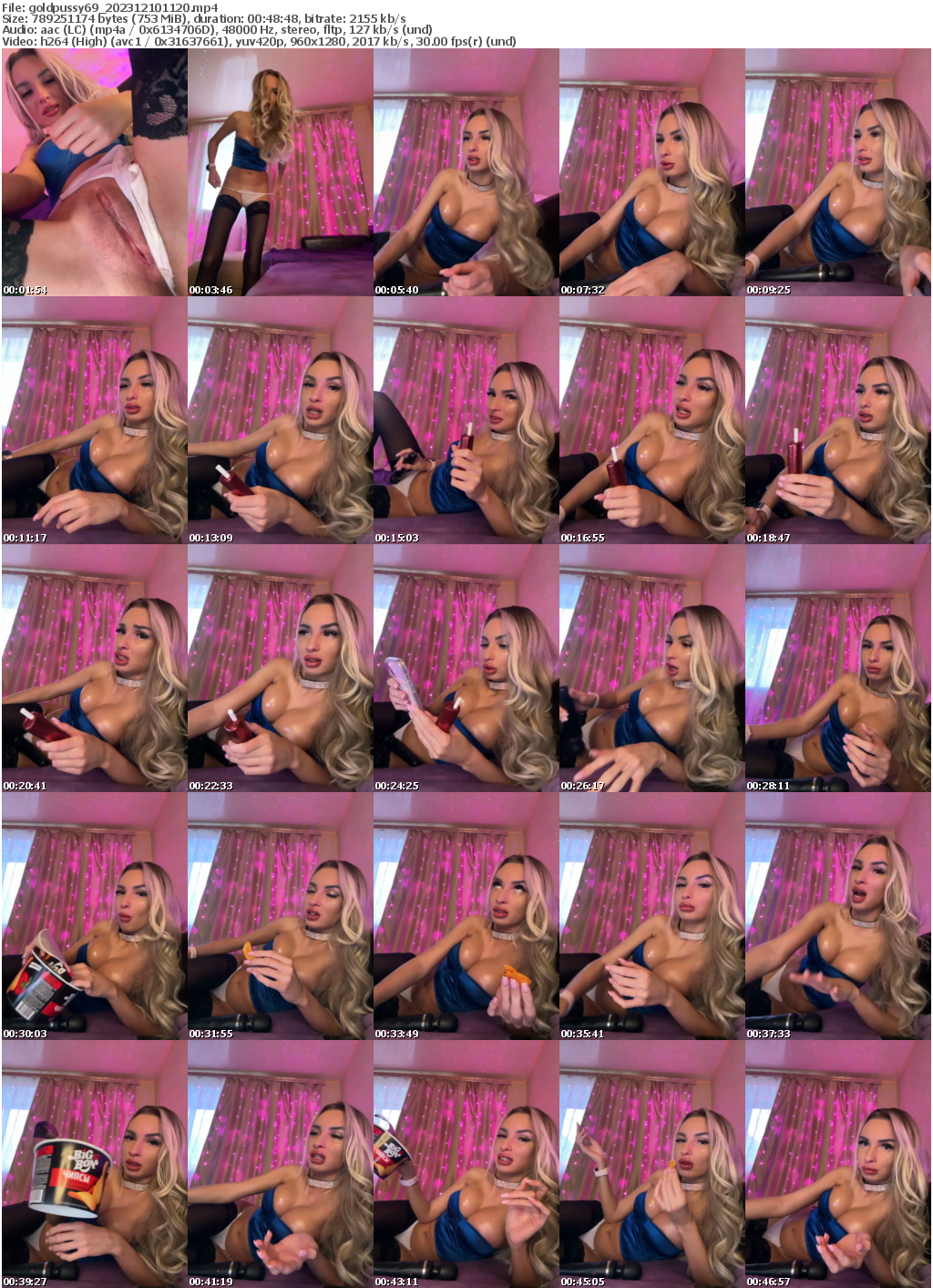 Preview thumb from goldpussy69 on 2023-12-10 @ bongacams