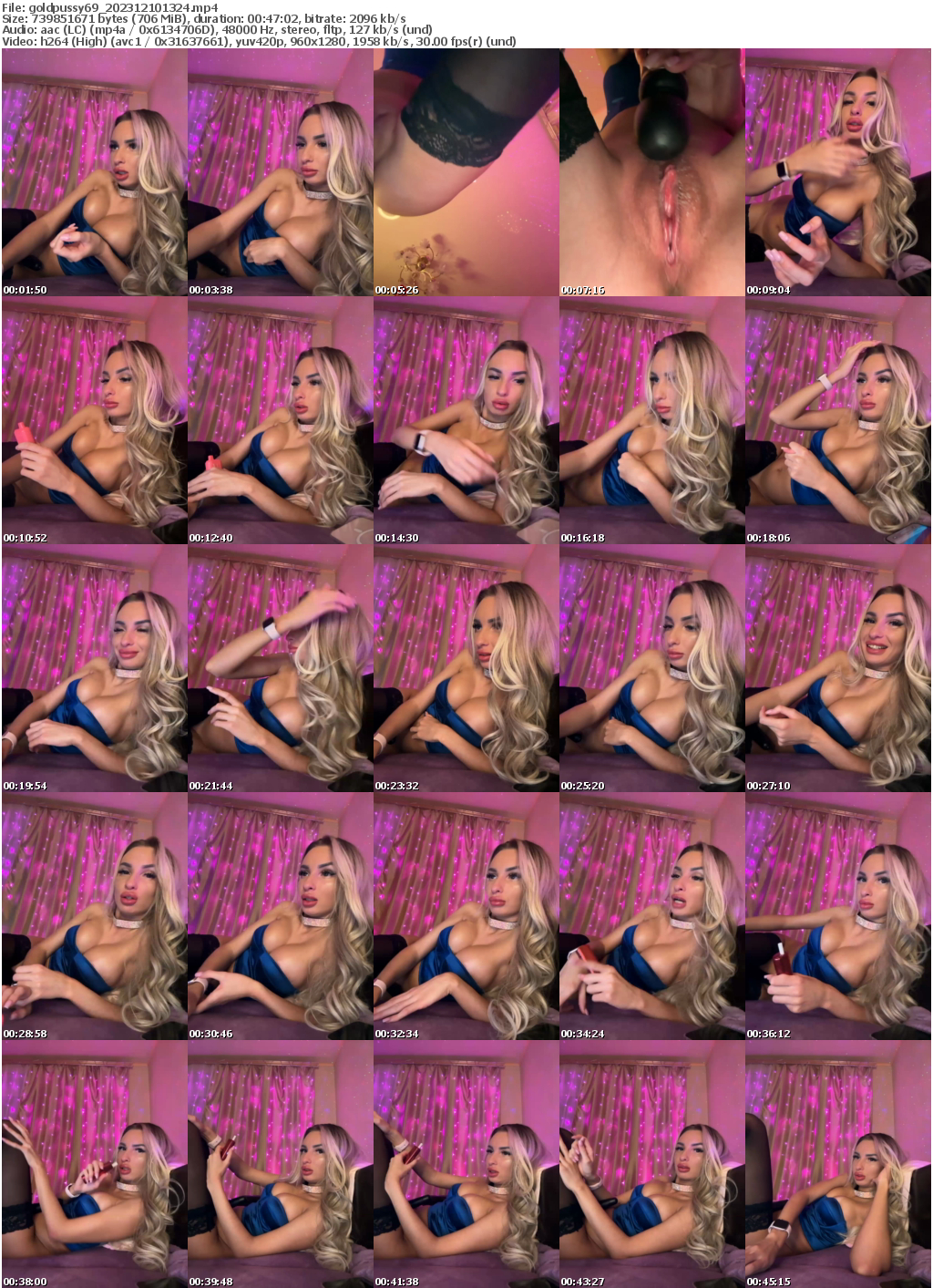 Preview thumb from goldpussy69 on 2023-12-10 @ bongacams