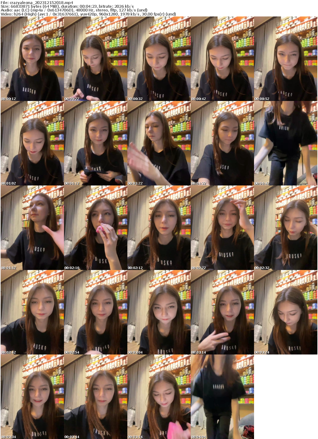 Preview thumb from crazyaleona on 2023-12-15 @ bongacams