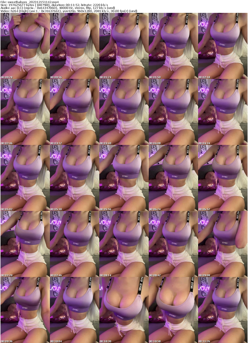 Preview thumb from sweetbabyxs on 2023-12-15 @ bongacams