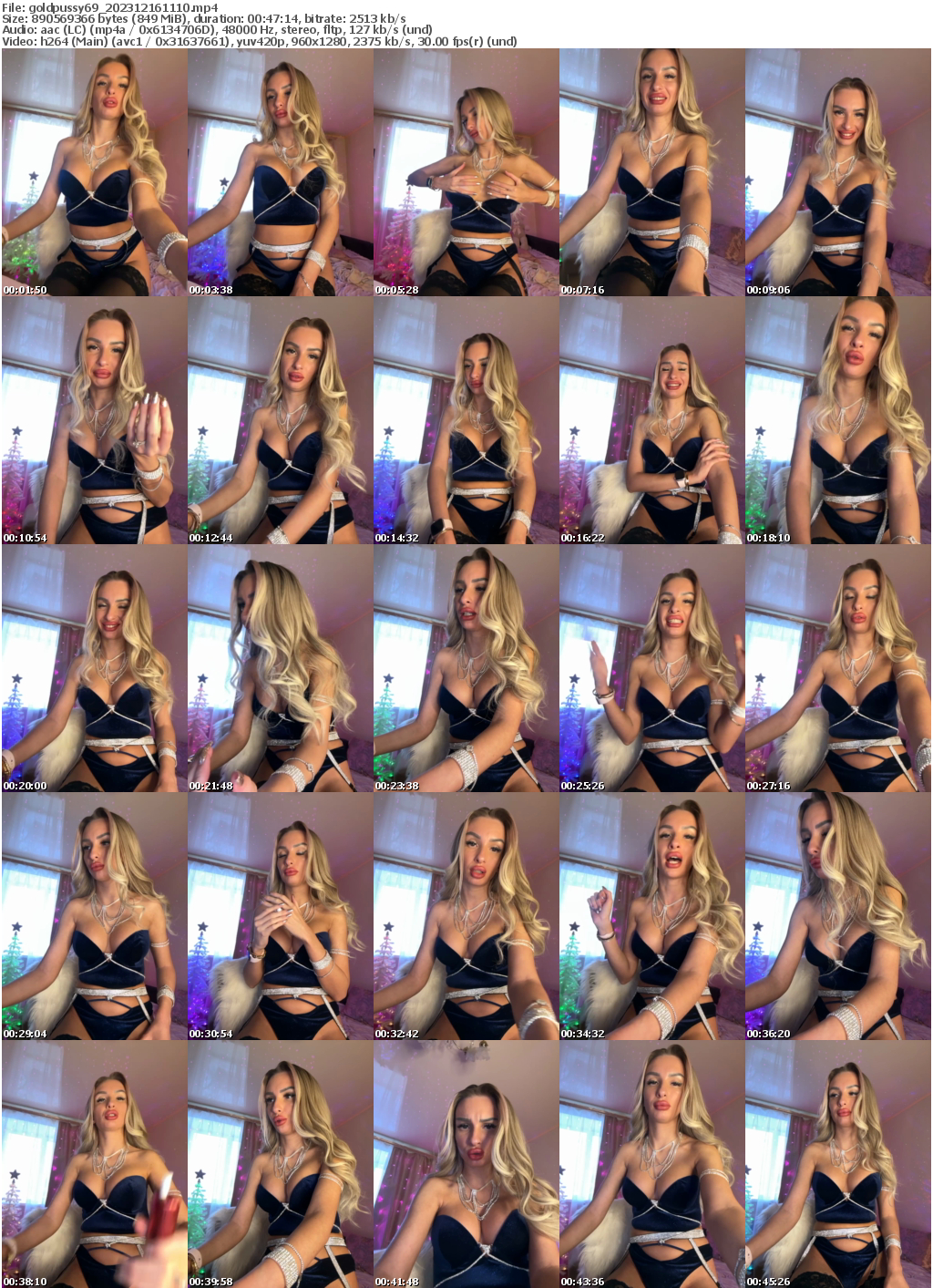 Preview thumb from goldpussy69 on 2023-12-16 @ bongacams