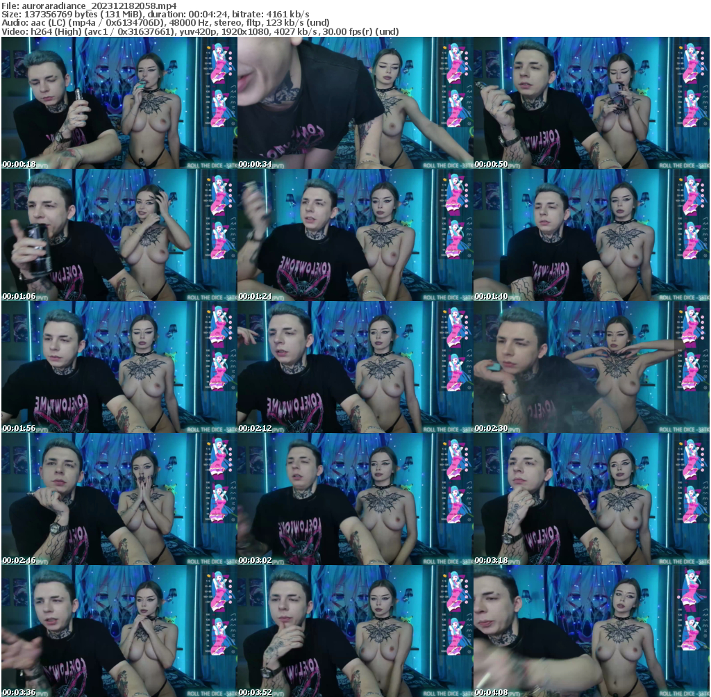 Preview thumb from auroraradiance on 2023-12-18 @ bongacams