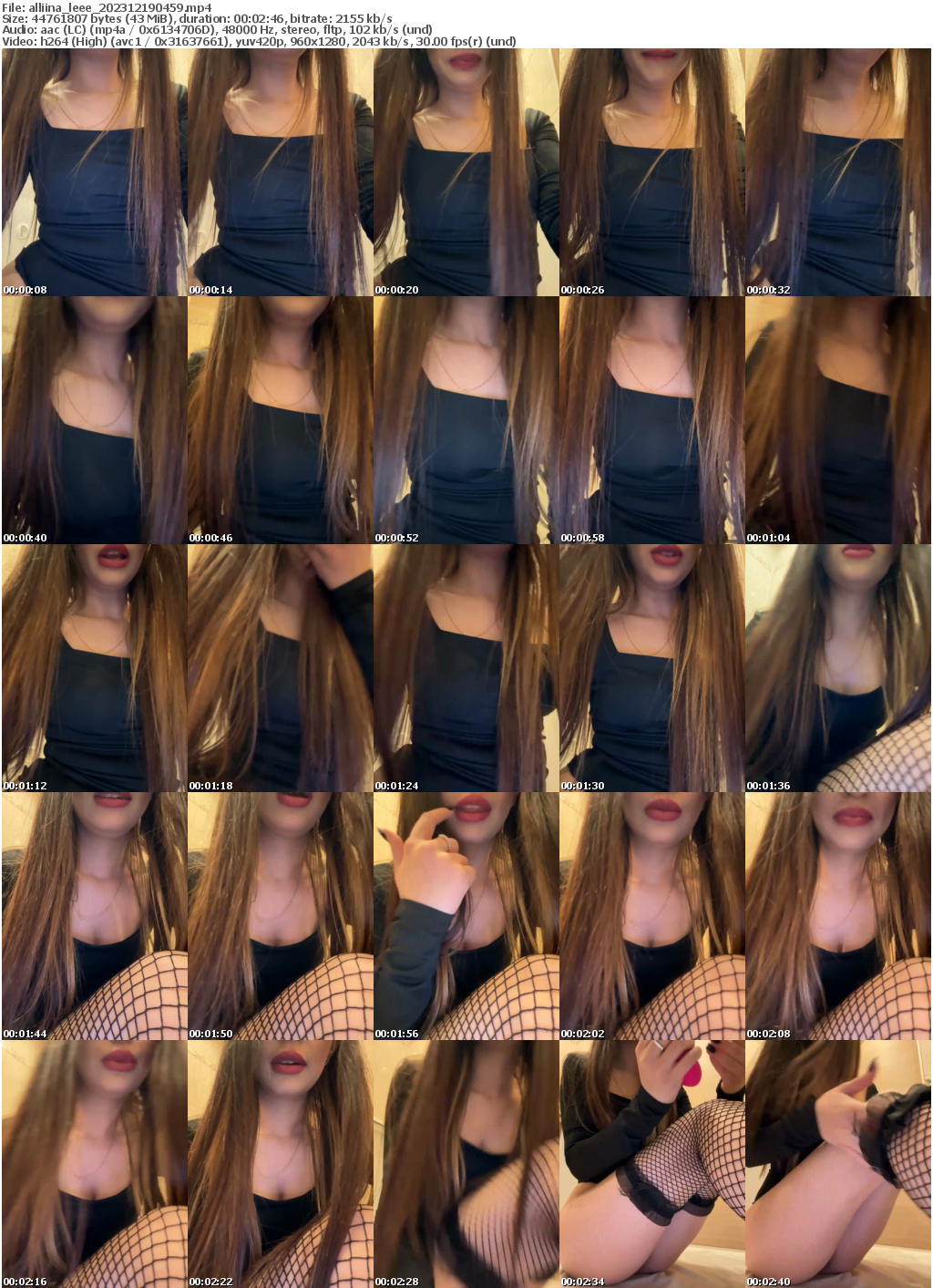 Preview thumb from alliina_leee on 2023-12-19 @ bongacams