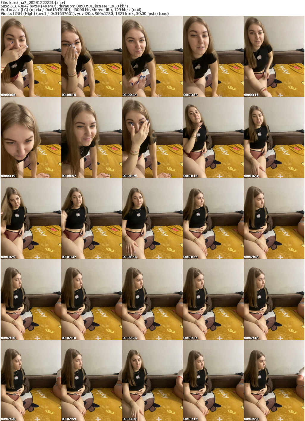 Preview thumb from karolina7 on 2023-12-22 @ bongacams