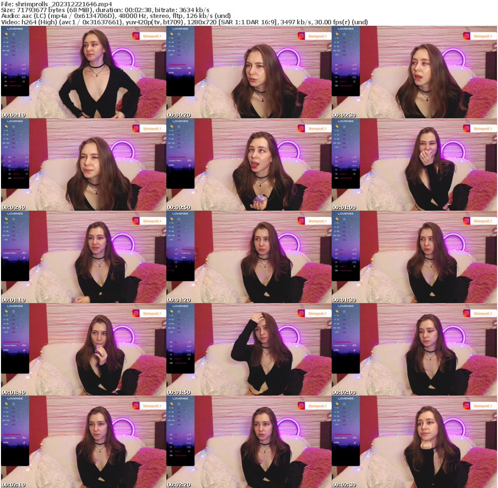 Preview thumb from shrimprolls on 2023-12-22 @ bongacams