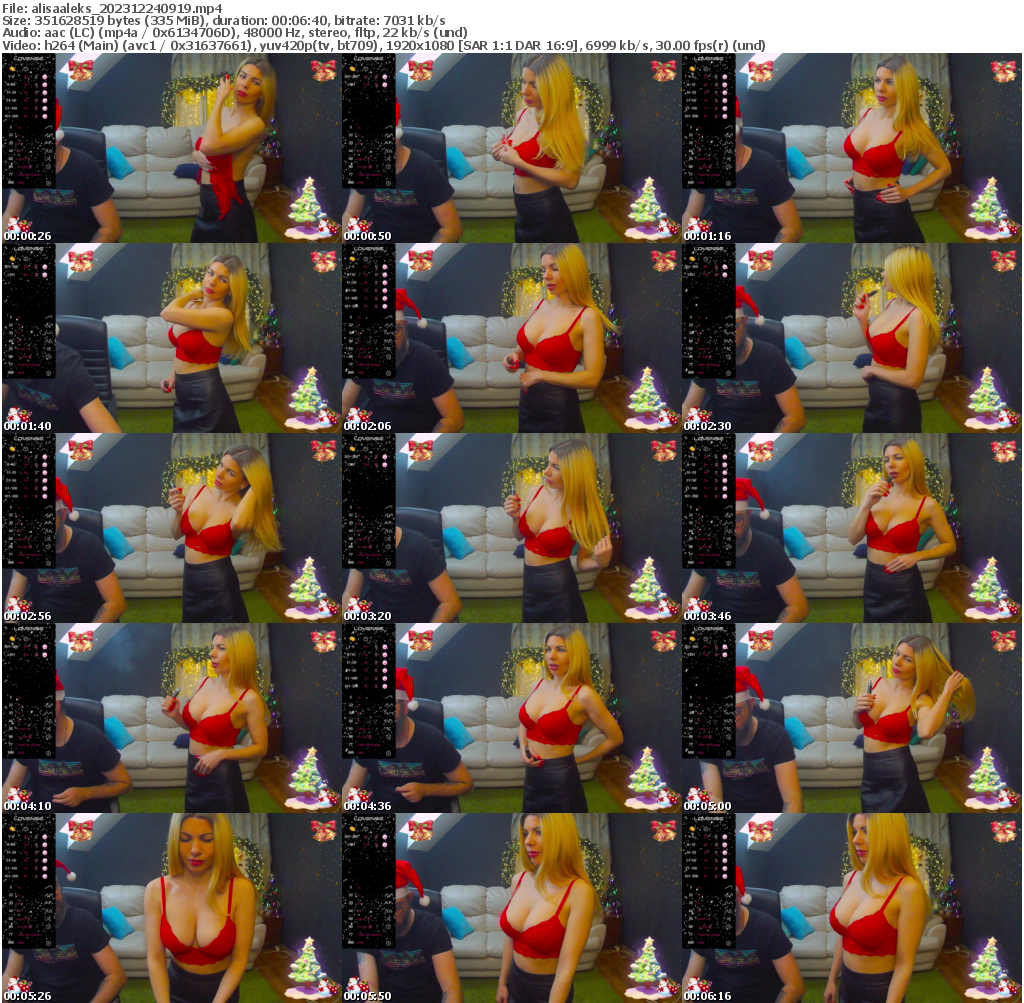 Preview thumb from alisaaleks on 2023-12-24 @ bongacams