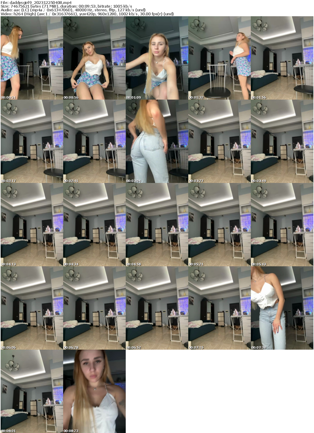 Preview thumb from daddysgirl9 on 2023-12-25 @ bongacams