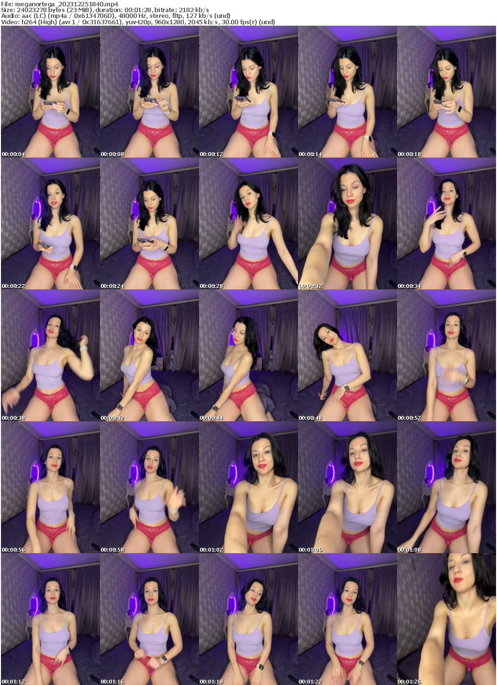 Preview thumb from meganortega on 2023-12-25 @ bongacams