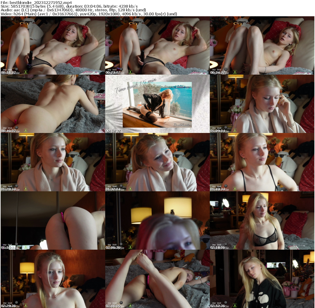 Preview thumb from bestblondie on 2023-12-27 @ bongacams