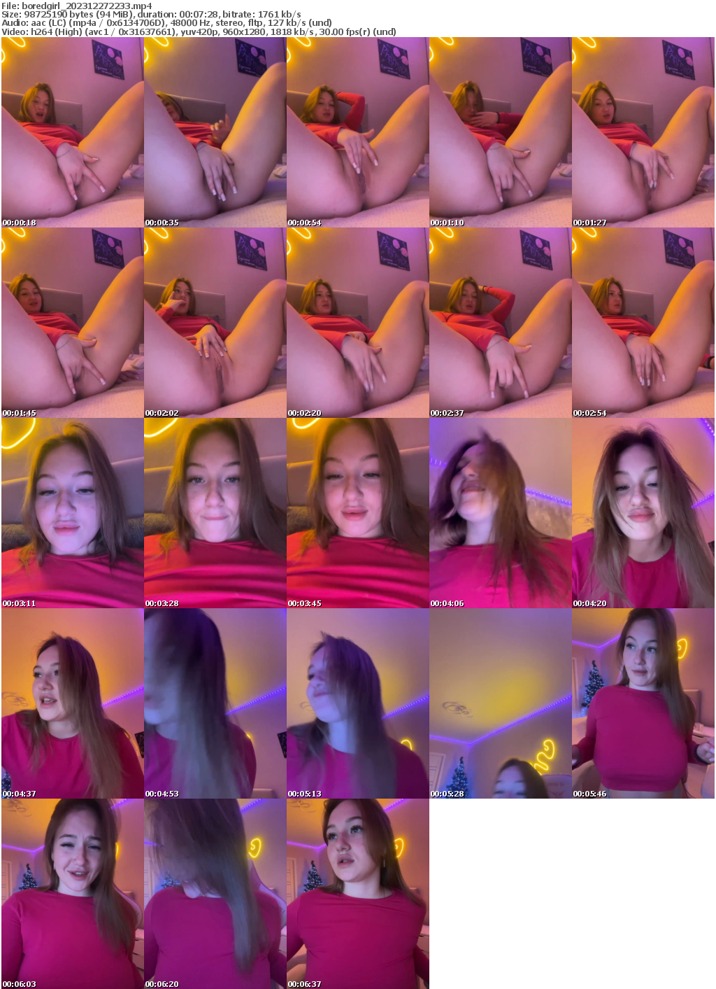 Preview thumb from boredgirl on 2023-12-27 @ bongacams