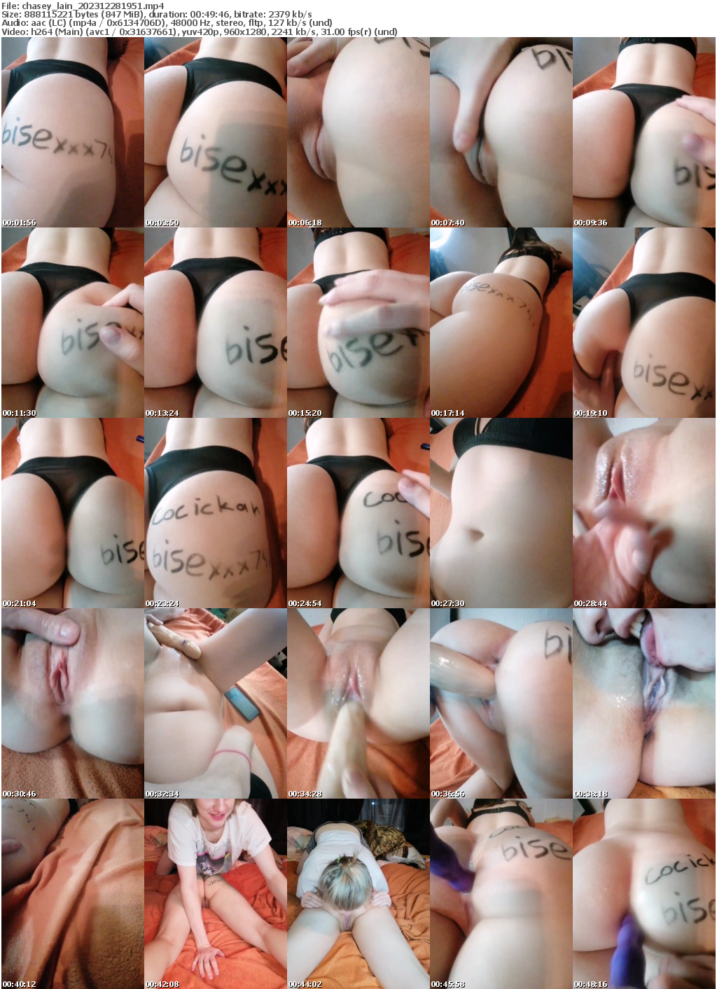 Preview thumb from chasey_lain on 2023-12-28 @ bongacams