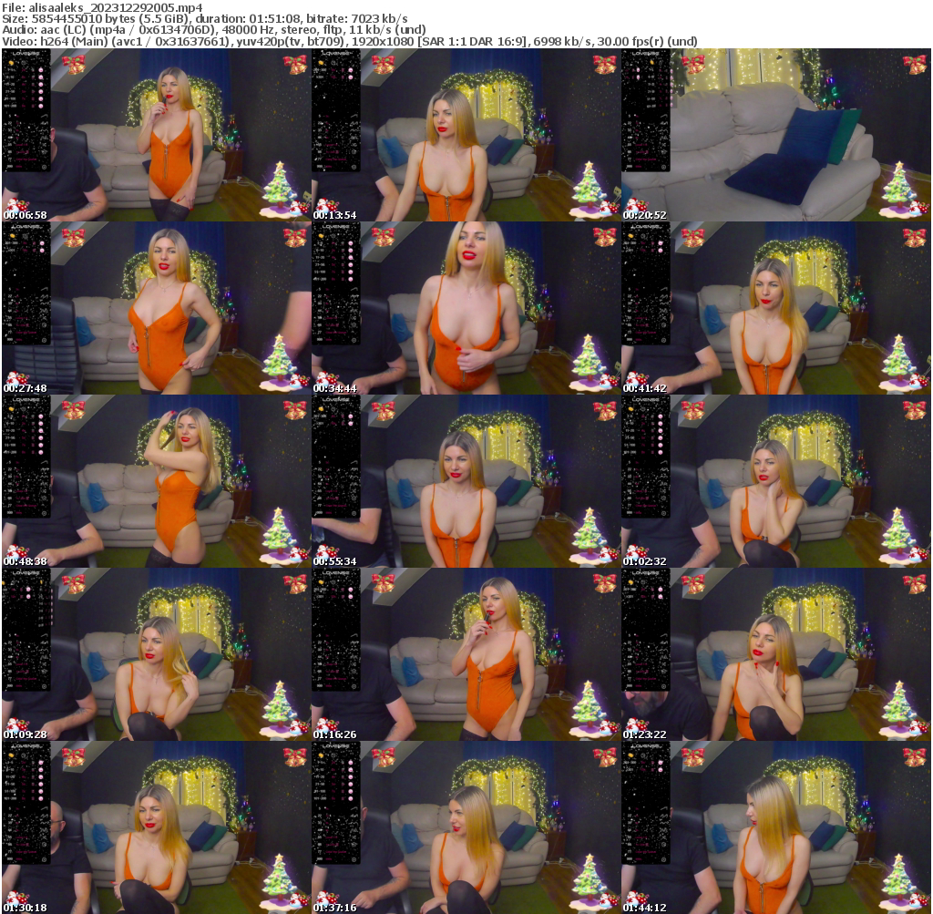 Preview thumb from alisaaleks on 2023-12-29 @ bongacams