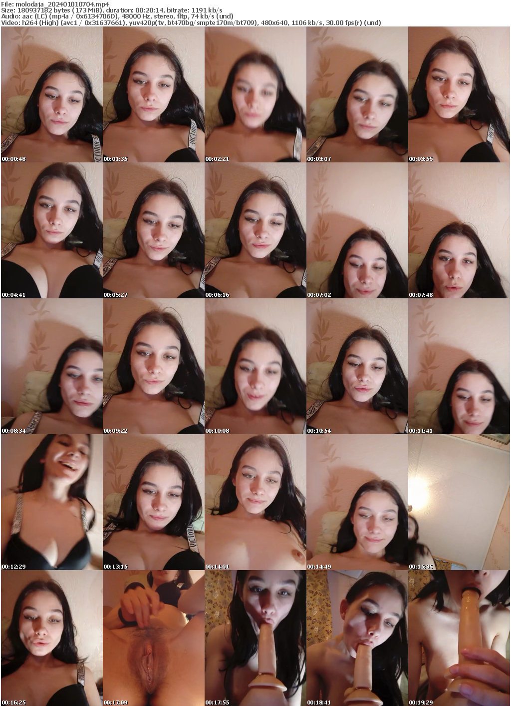 Preview thumb from molodaja on 2024-01-01 @ bongacams