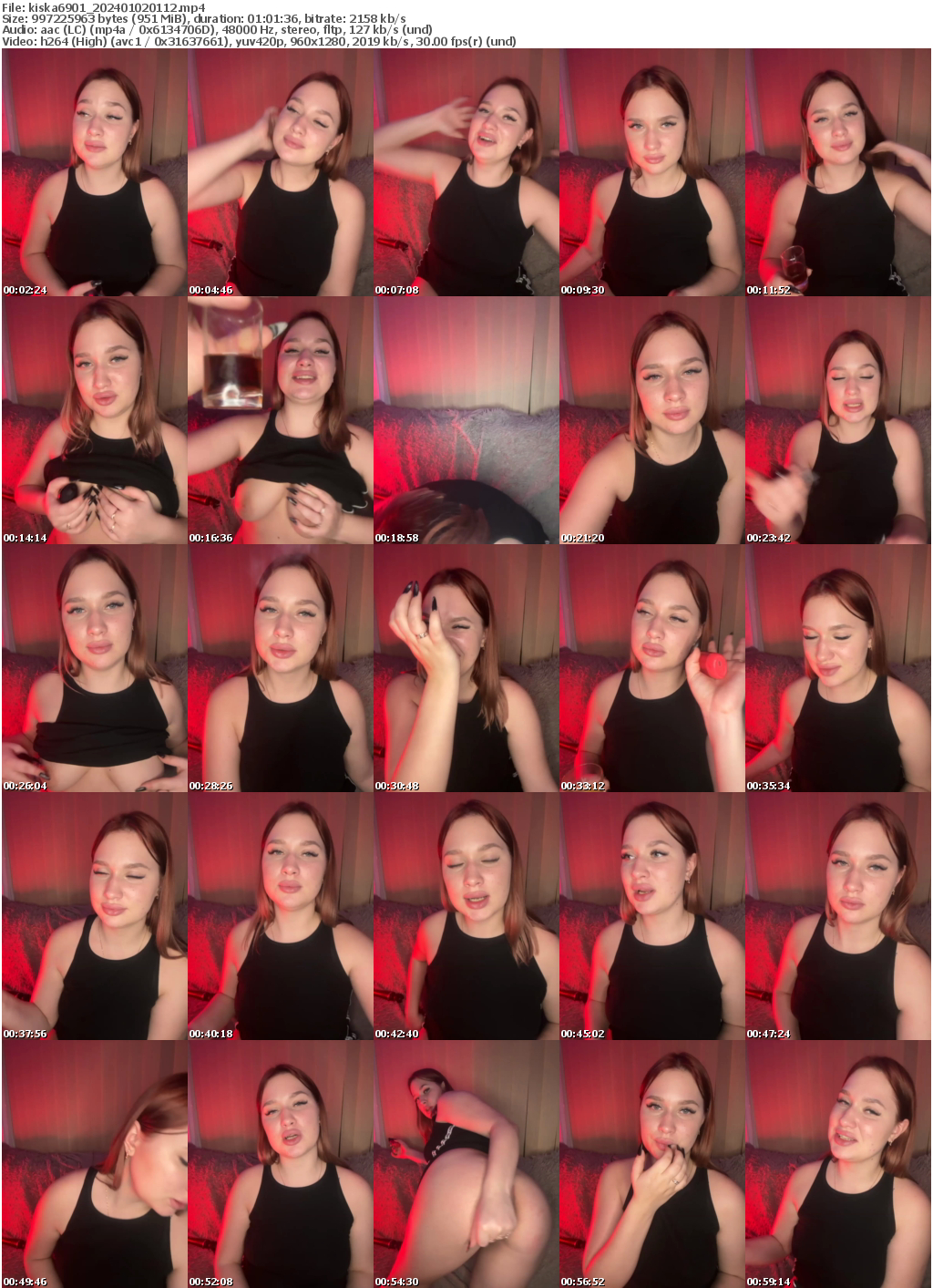 Preview thumb from kiska6901 on 2024-01-02 @ bongacams