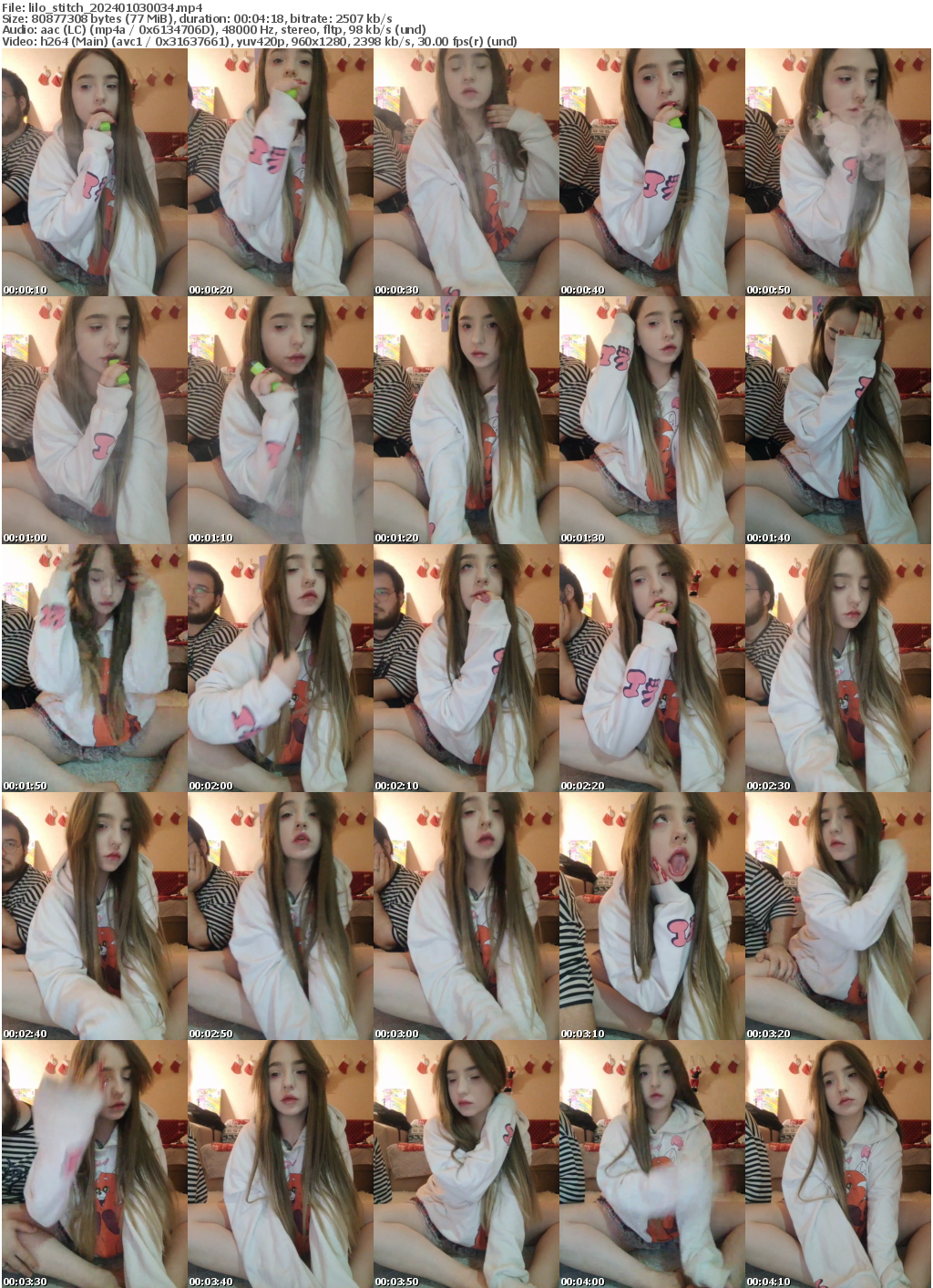 Preview thumb from lilo_stitch on 2024-01-03 @ bongacams