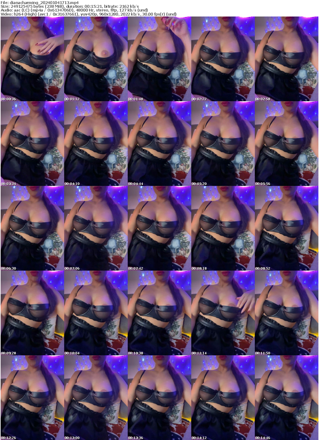 Preview thumb from dianacharming on 2024-01-04 @ bongacams