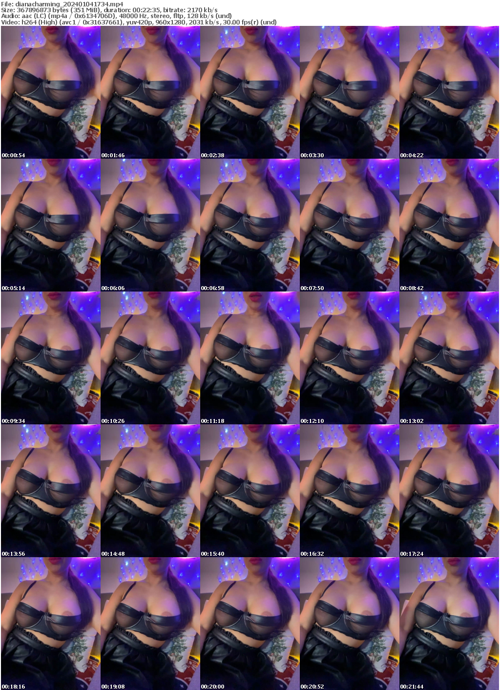 Preview thumb from dianacharming on 2024-01-04 @ bongacams