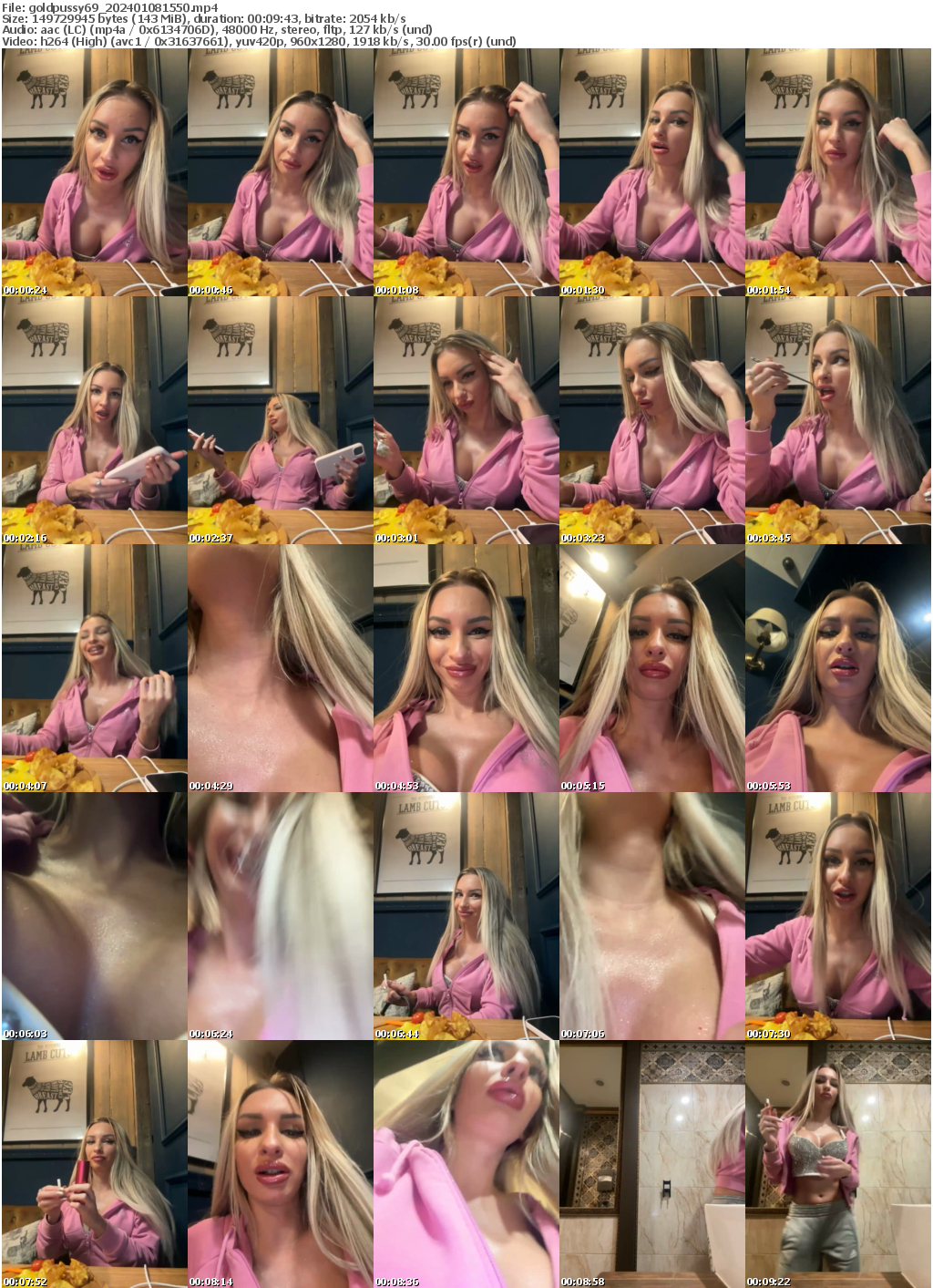 Preview thumb from goldpussy69 on 2024-01-08 @ bongacams