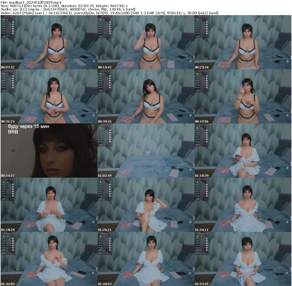 Preview thumb from madina3 on 2024-01-09 @ bongacams