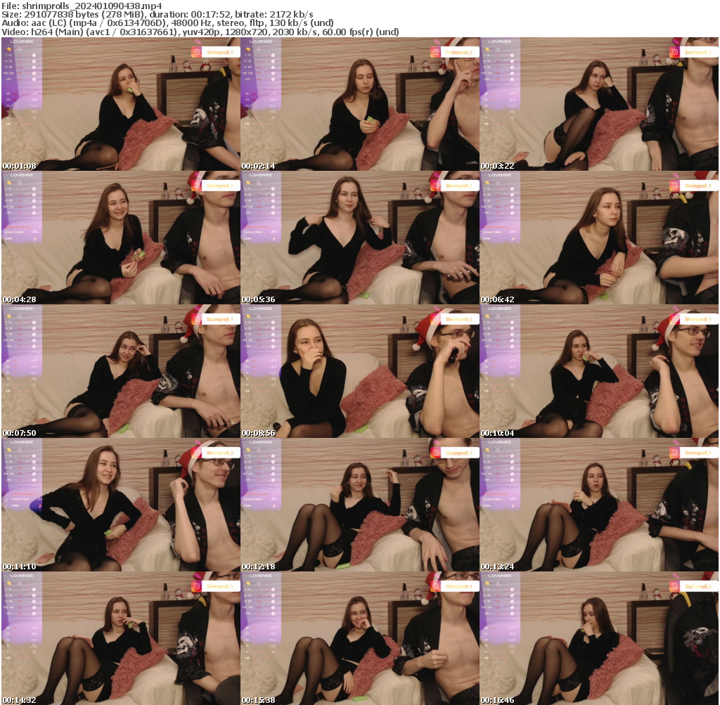 Preview thumb from shrimprolls on 2024-01-09 @ bongacams