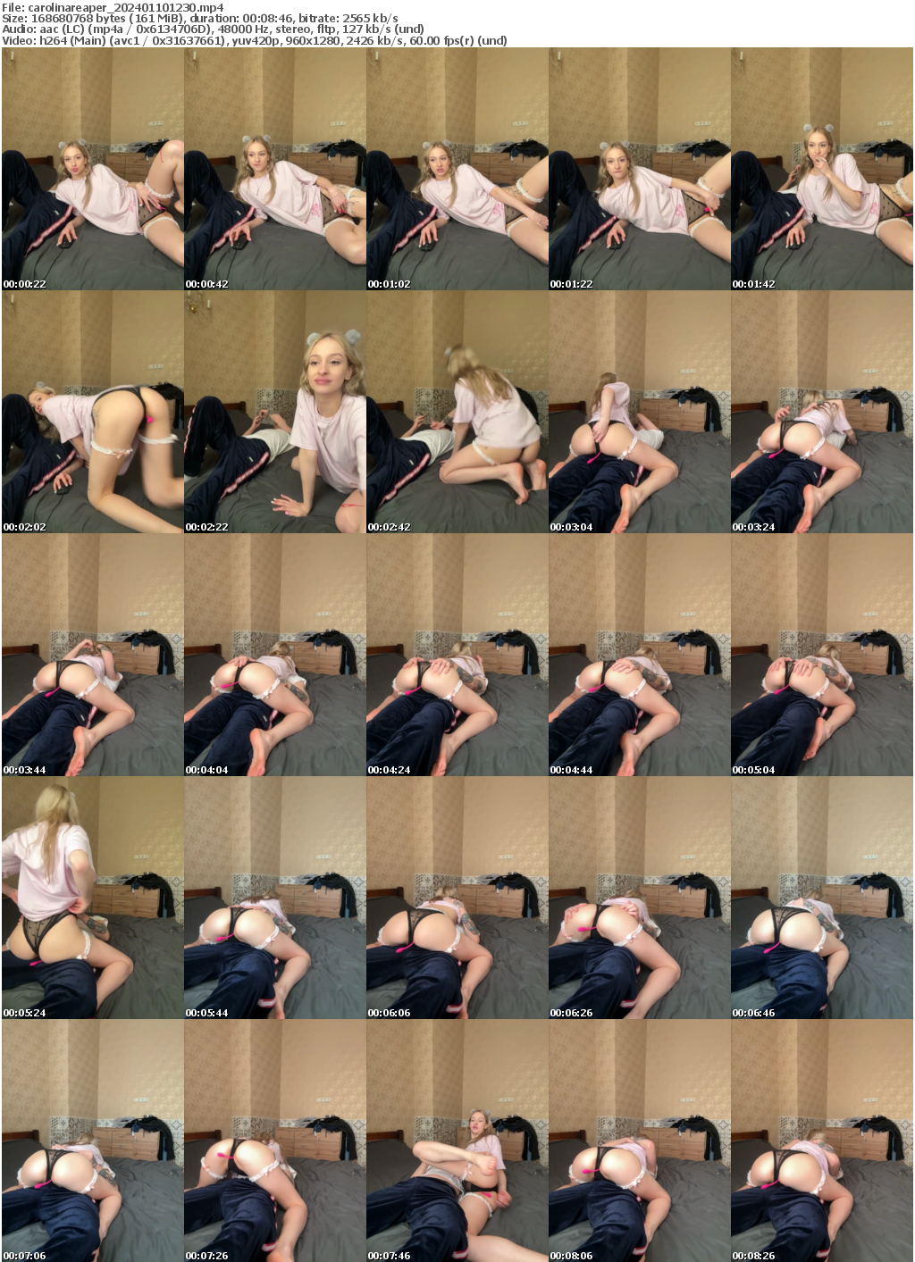 Preview thumb from carolinareaper on 2024-01-10 @ bongacams