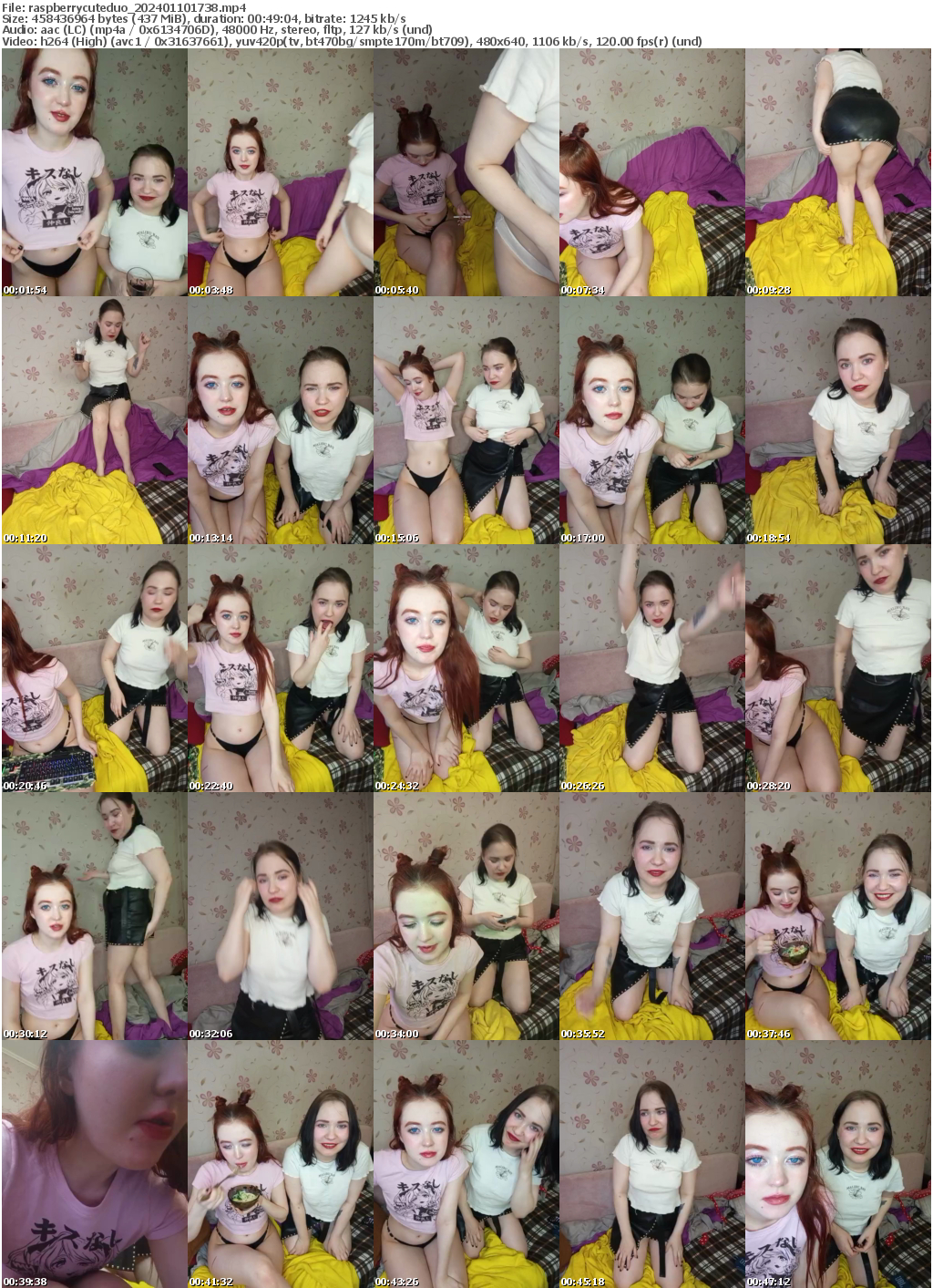 Preview thumb from raspberrycuteduo on 2024-01-10 @ bongacams