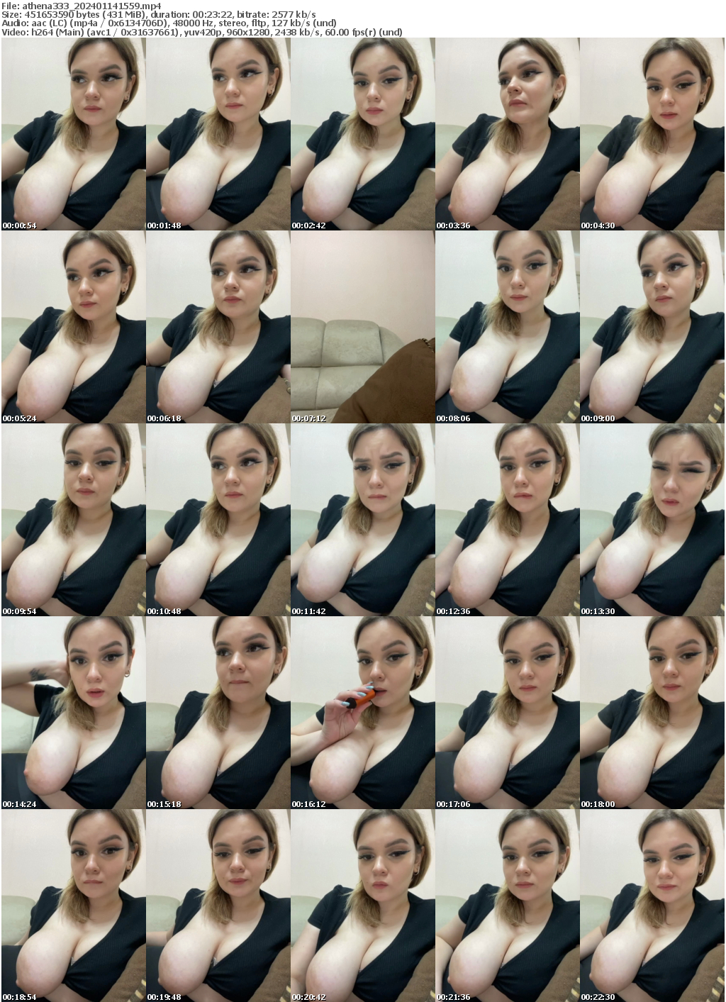 Preview thumb from athena333 on 2024-01-14 @ bongacams