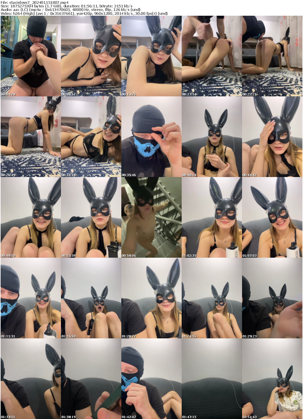 Preview thumb from stacielove7 on 2024-01-15 @ bongacams