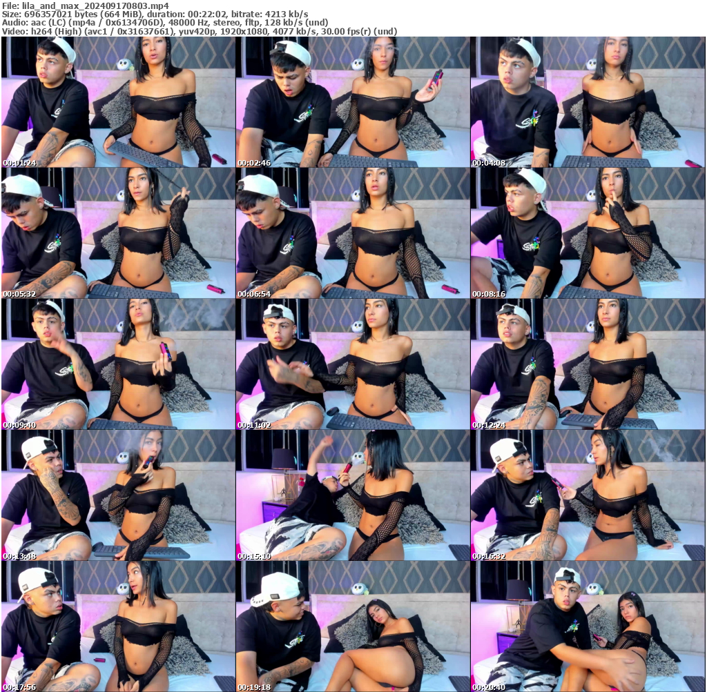 Preview thumb from lila_and_max on 2024-09-17 @ bongacams