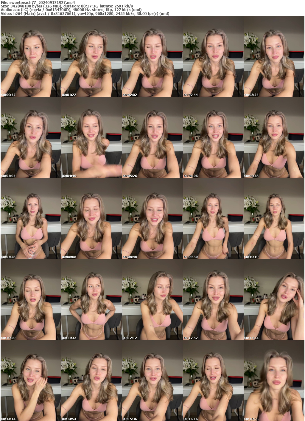 Preview thumb from sweetpeach77 on 2024-09-17 @ bongacams