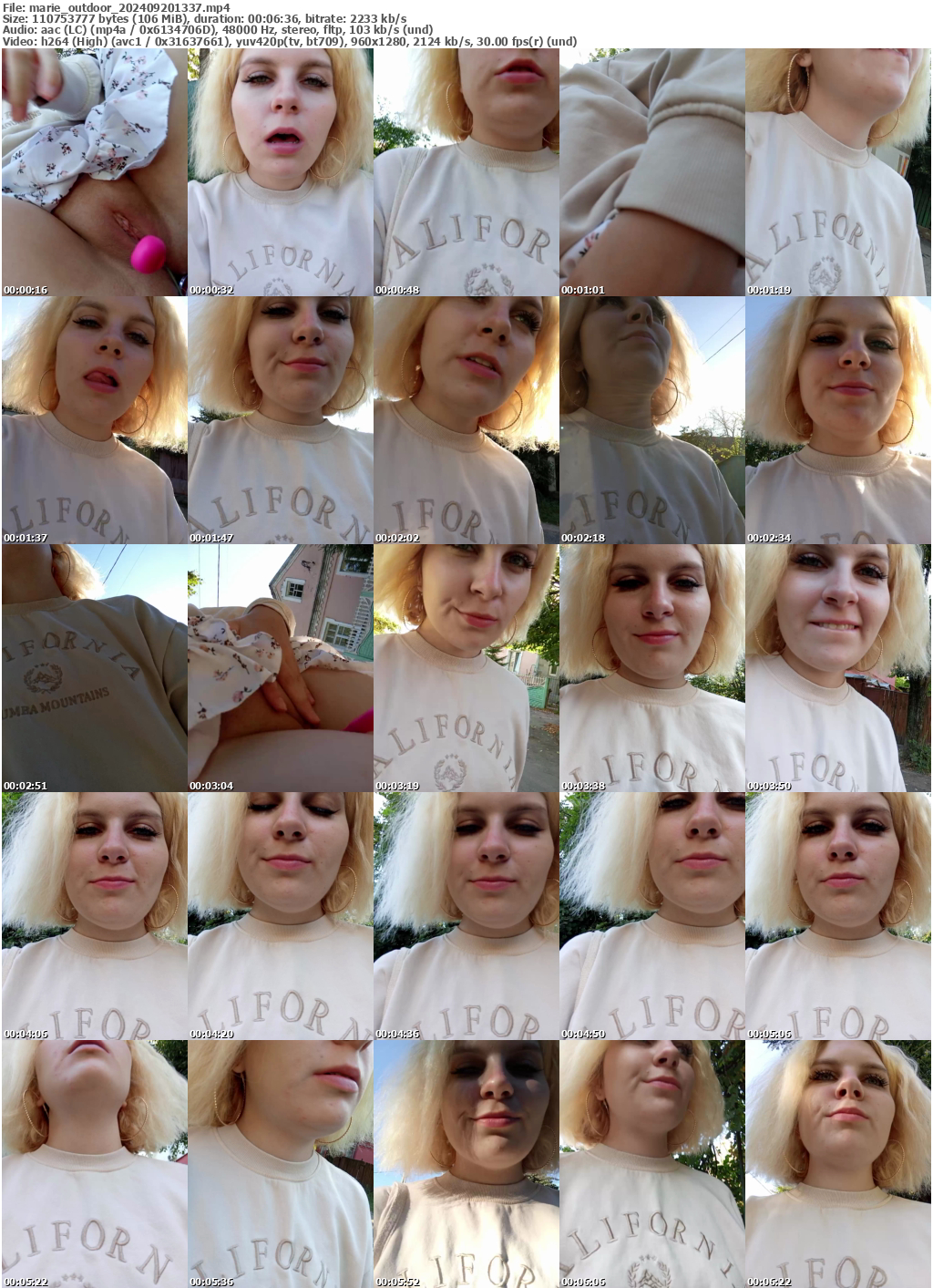 Preview thumb from marie_outdoor on 2024-09-20 @ bongacams