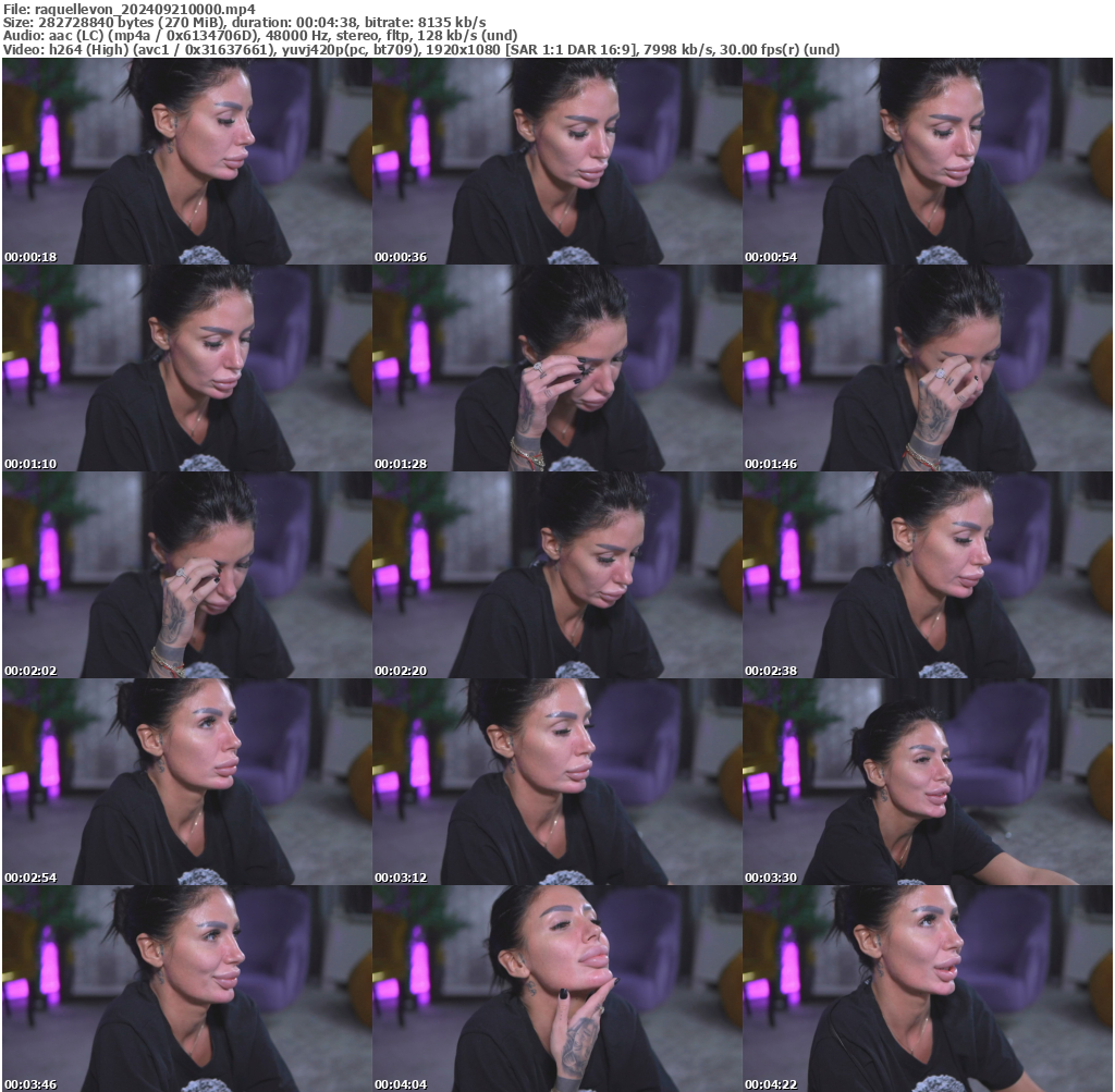 Preview thumb from raquellevon on 2024-09-21 @ bongacams