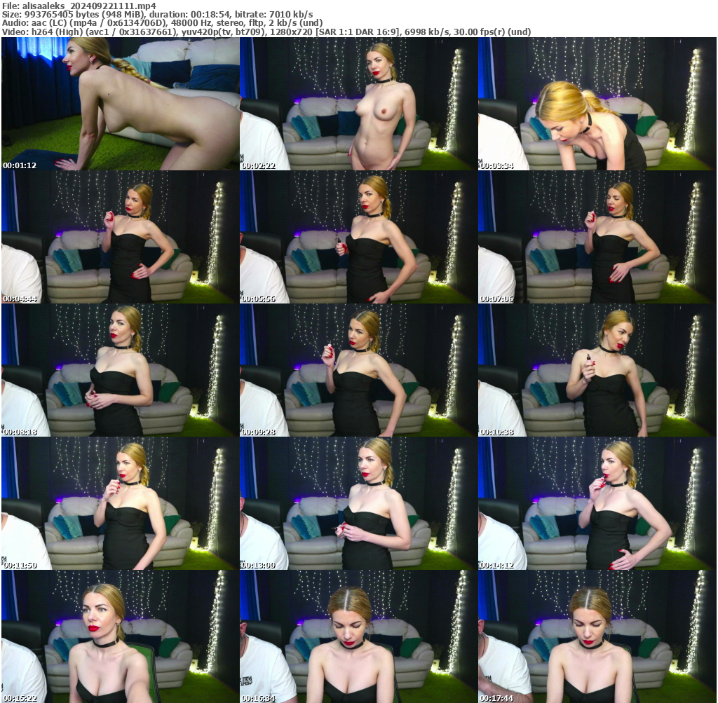Preview thumb from alisaaleks on 2024-09-22 @ bongacams