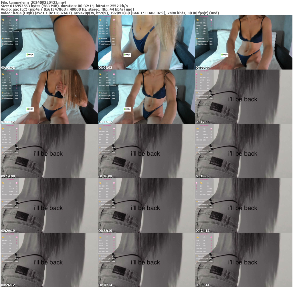 Preview thumb from tammylynn on 2024-09-22 @ bongacams