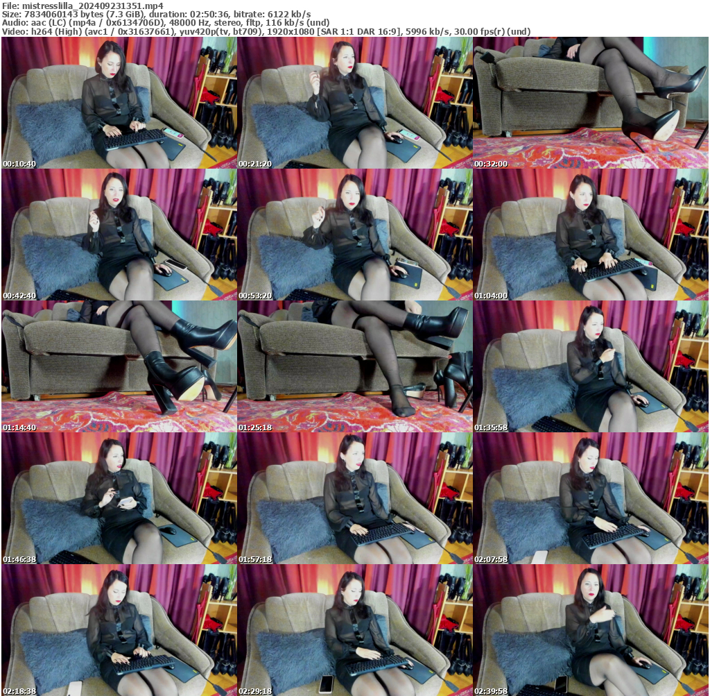 Preview thumb from mistresslilla on 2024-09-23 @ bongacams