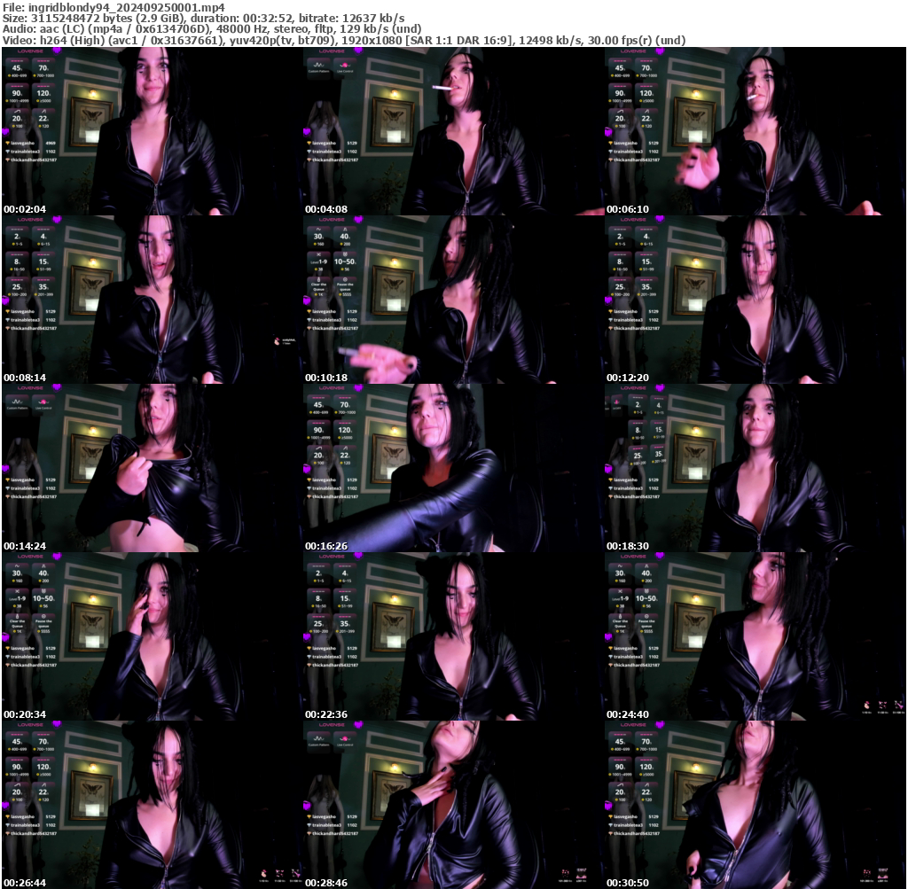 Preview thumb from ingridblondy94 on 2024-09-25 @ bongacams