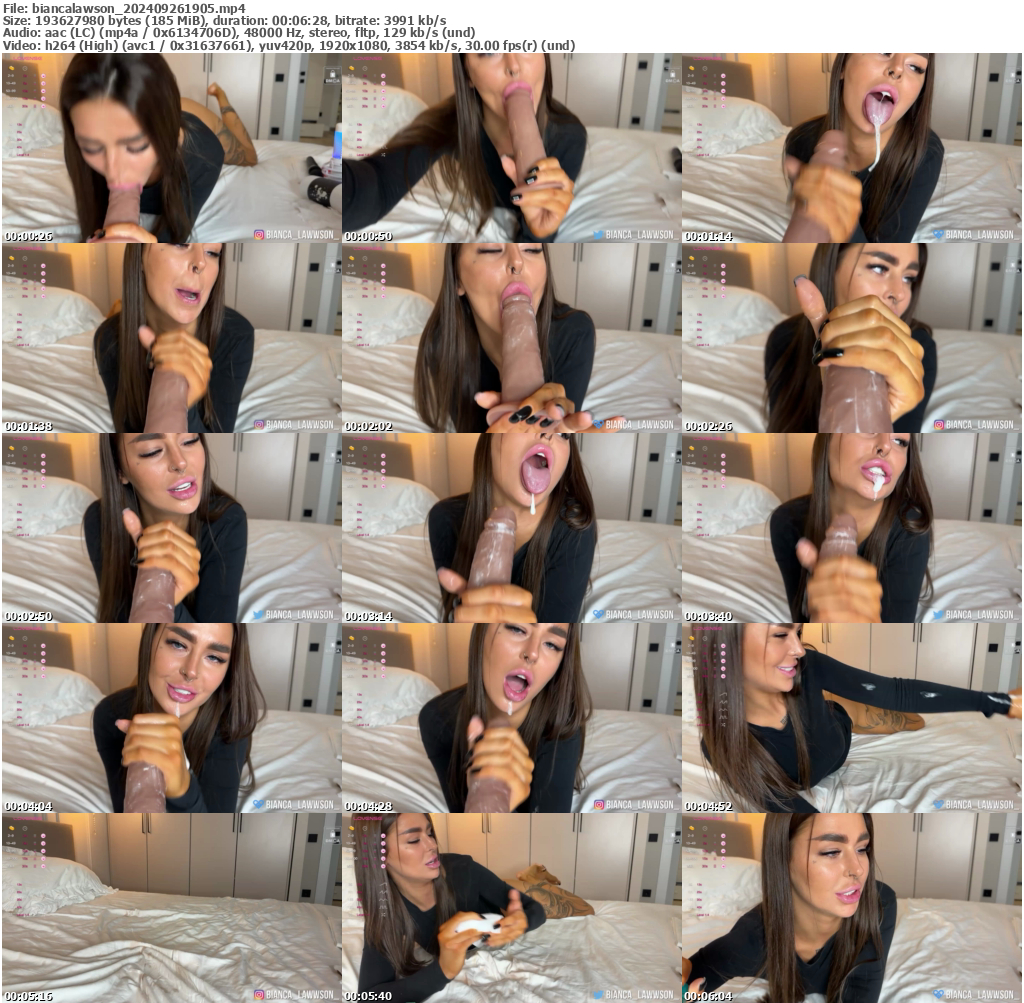 Preview thumb from biancalawson on 2024-09-26 @ bongacams
