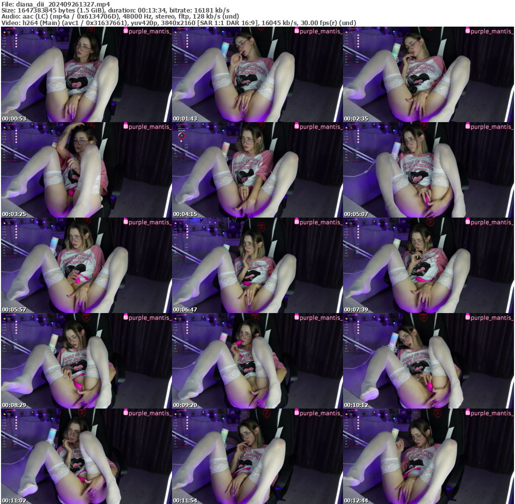 Preview thumb from diana_dii on 2024-09-26 @ bongacams