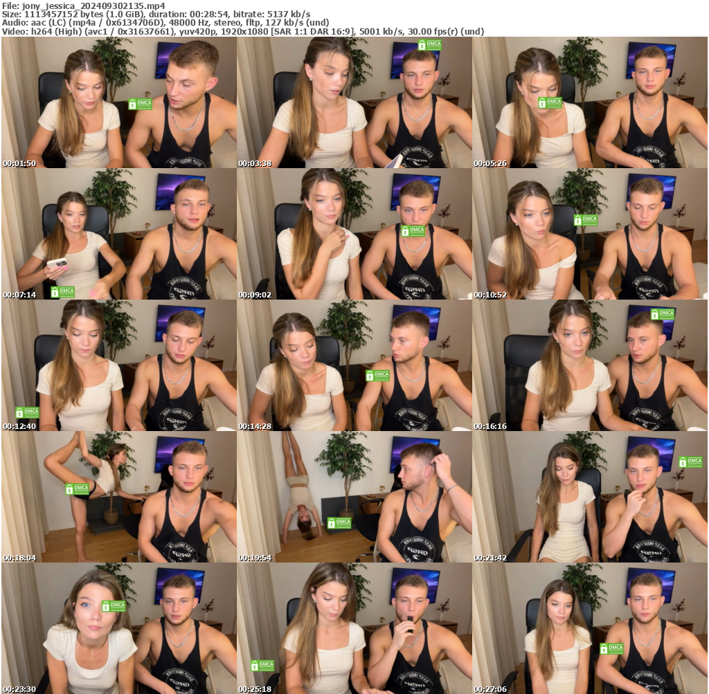 Preview thumb from jony_jessica on 2024-09-30 @ bongacams